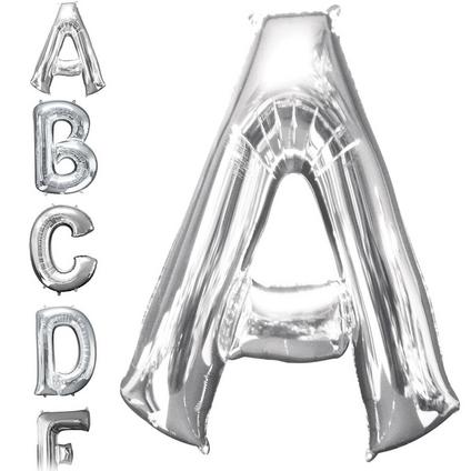 34in Silver Letter Balloon (A)